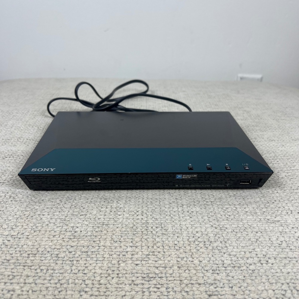 Sony Blu-ray DVD Player BDP-S3100 Black Built-in Wi-Fi Streaming No Remote